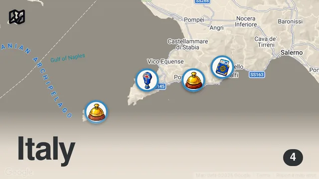 Map of my first time in italy 🍋 a week in amalfi coast & sorrento, girls trip, beaches & lots of food