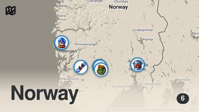 Map of NORGES SKJULTE PERLER!!! (Ep1. Rauland)