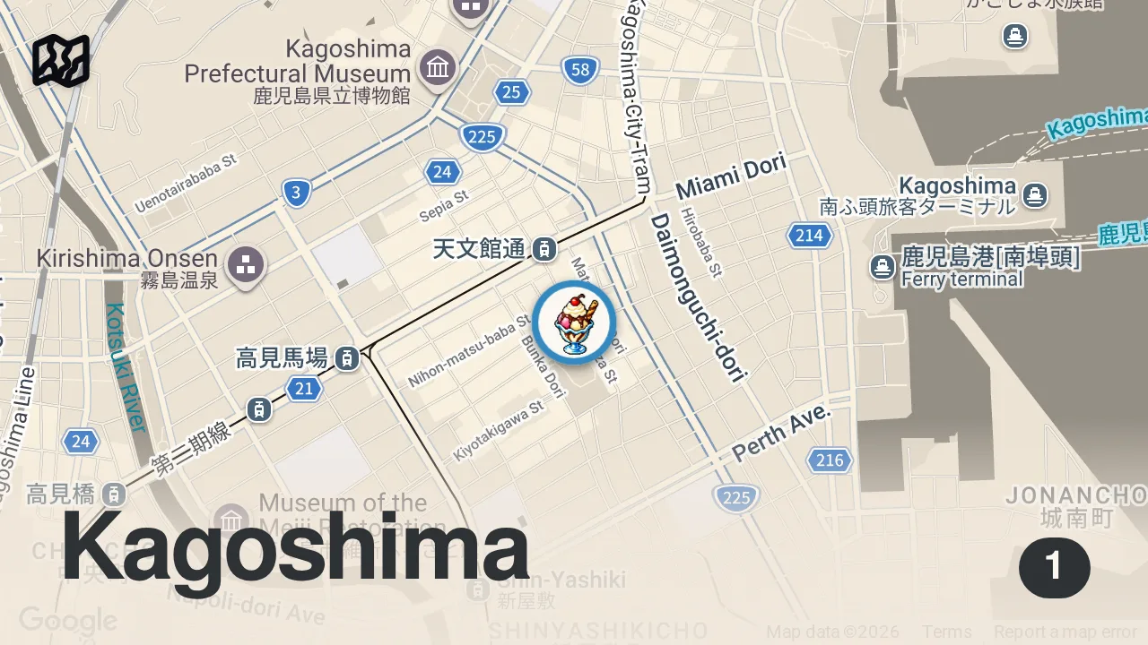 Map of 1 spot from Only Eating Local Foods in Japan for 24 hrs!