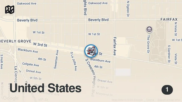 Map of TRAINING DAY WITH ACTION BRONSON