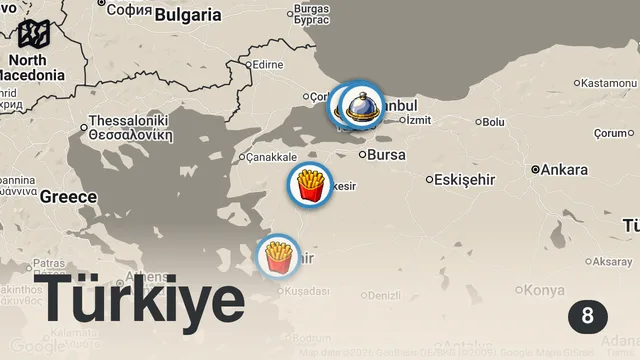 Map of 12 KOKOREÇÇİ GEZDİM | KOKOREÇ DOSYASI