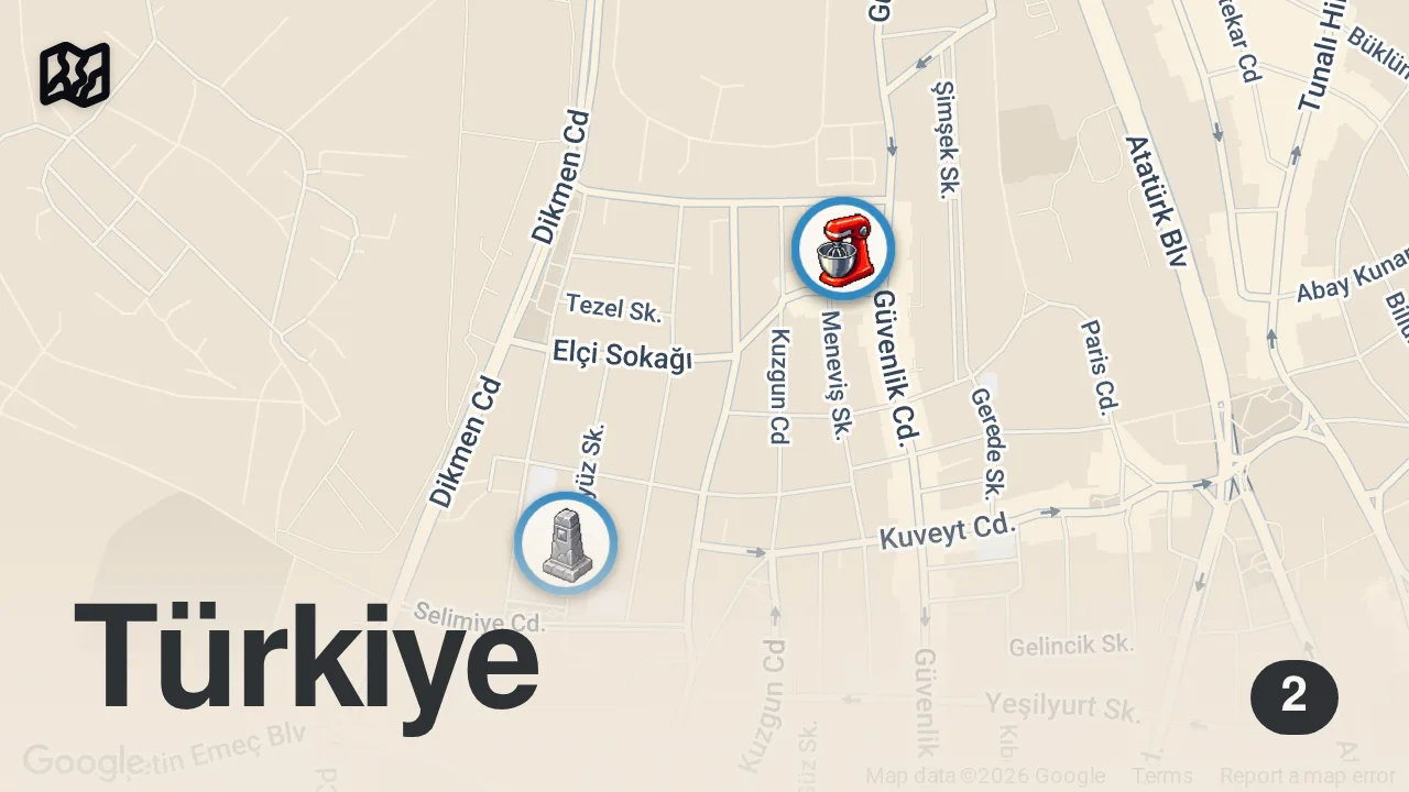 Map of 2 spots from TUZ801 Abartı mı Gerçek Mi? #viral #shorts