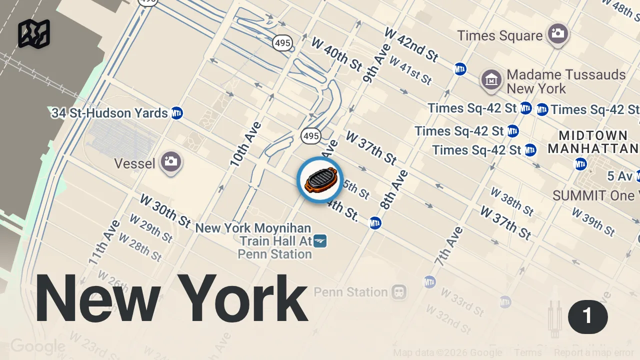 Map of 1 spot from Trying the most viral food in NYC in one day! #foodie #nycfood #eating #nyc #viral