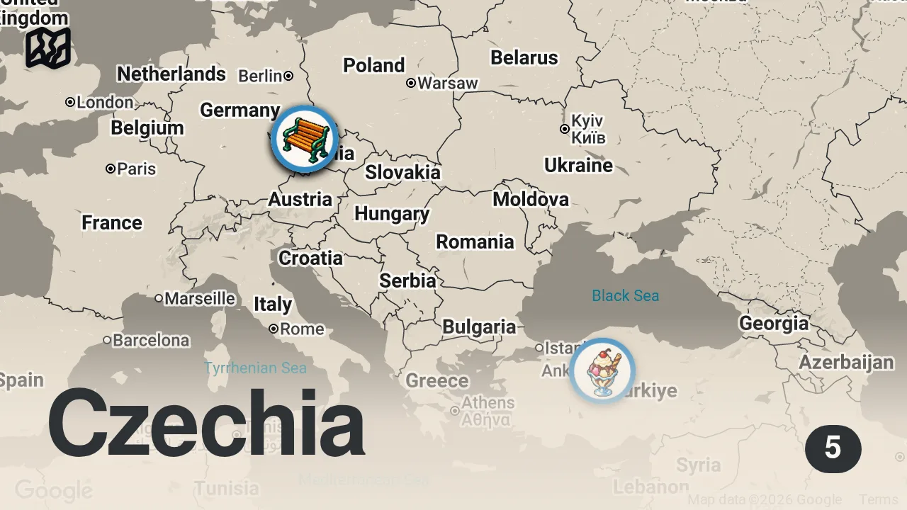 Map of 5 spots from #reklam Son Günlerin Favori Tatlısı Prag Tatlısı! #tatlı #pasta #youtuber #shorts #food #viral