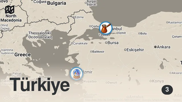 Map of İzmir Urla’nın En İyi Lezzet Durakları /// Beğendik Abi - Şeflerimizle Tadım #yemeksanatı