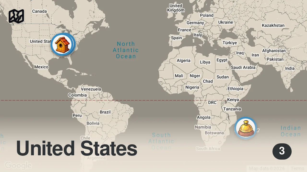 Map of 3 spots from African Village Food - SURPRISING FOOD in Rural Madagascar, Africa!! 🇲🇬