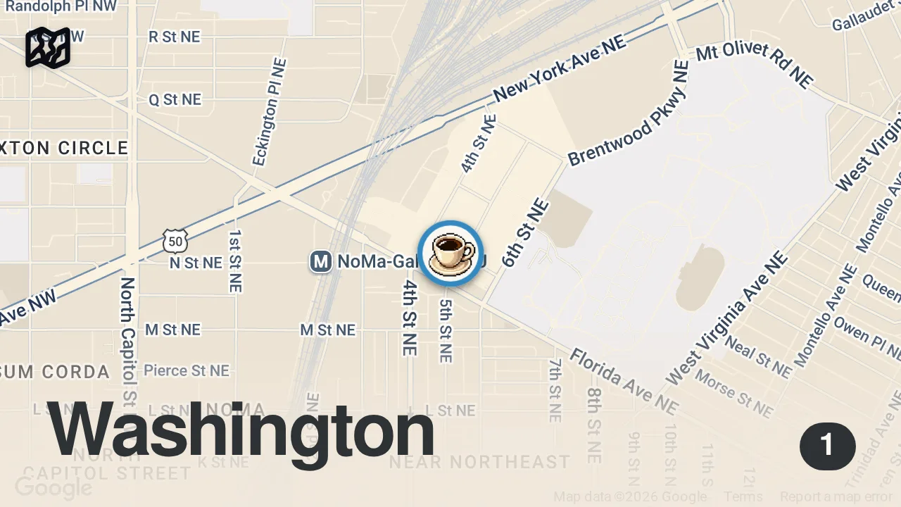 Map of 1 spot from This DC Restaurant Might Be My Favorite Ever!