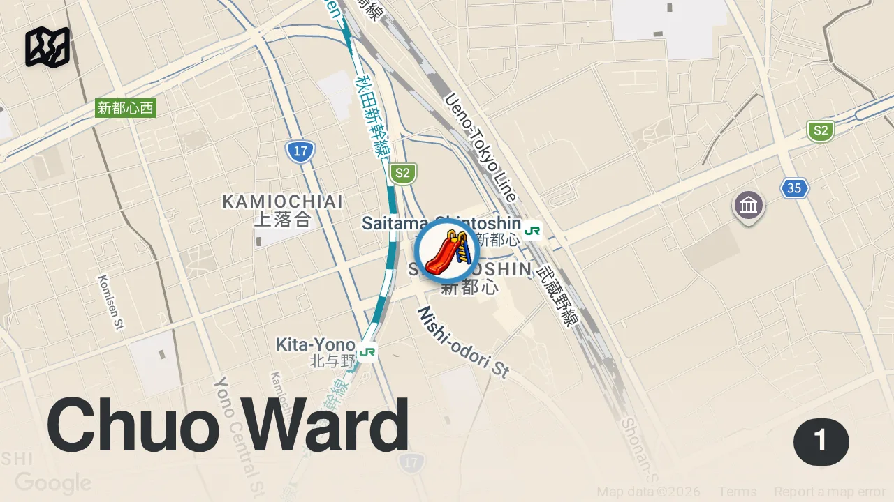 Map of 1 spot from 【クラフト餃子フェス】完全攻略ガイド(全14店舗を食べ歩いてお気に入りも発表)