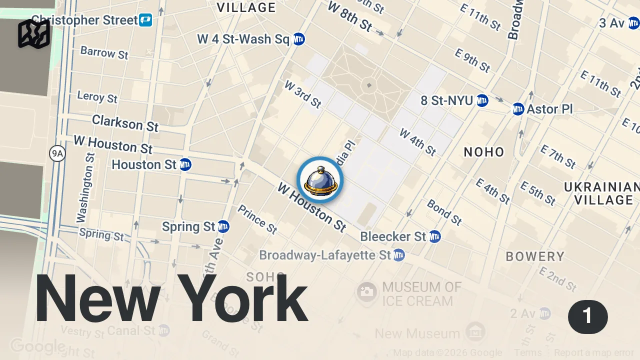 Map of 1 spot from Rating the Best Burger in NYC - Lord’s
