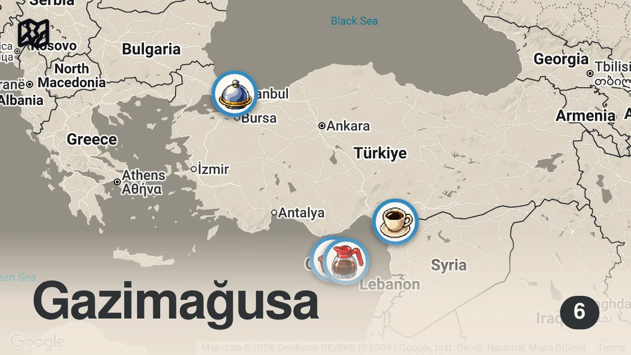 Map of 6 spots from 3 SAATTE 6000 TL SERİSİ!!!