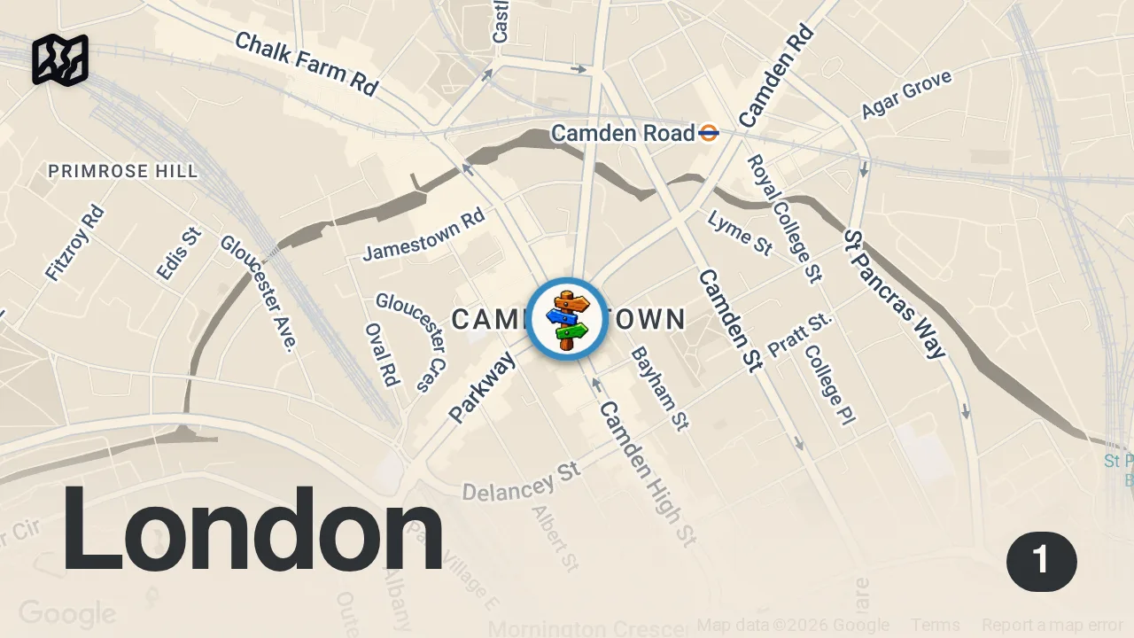 Map of 1 spot from Are these the best chips in England? 🍟