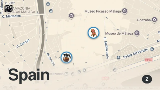 Map of LA COMIDA CALLEJERA MÁS "ÉPICA" DE ESPAÑA 🇪🇸