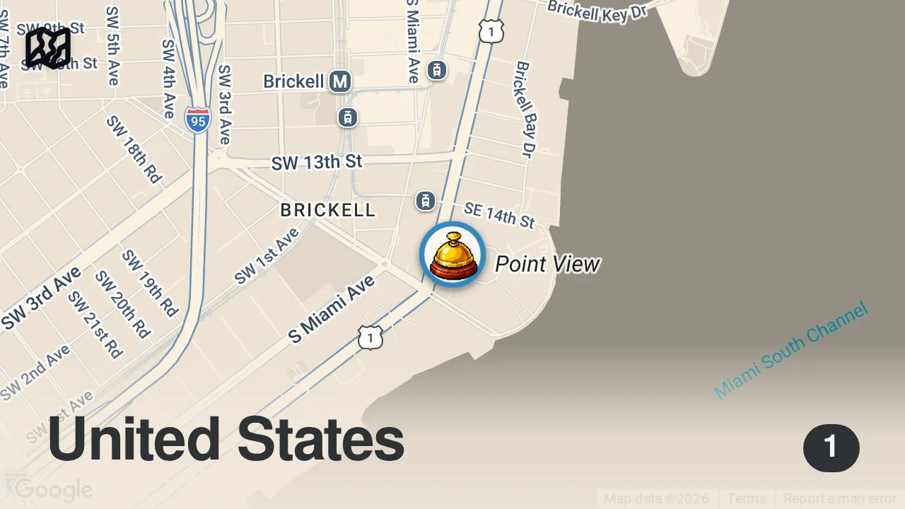 Map of 1 spot from I Stayed in Miami’s Most Expensive Hotel
