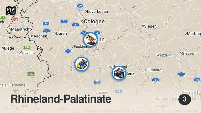 Map of Urlaub am Rhein: Zwischen Bonn und Koblenz bis zur Ahr | ARD Reisen