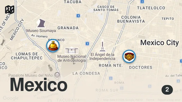 Map of heck the link in my bio for the full itinerary 🇲🇽 #mexico #mexicocity #cdmx #traveltiktok #traveltok