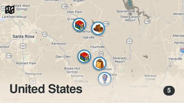 Map of A Som's DREAM WINE TASTING | Napa Valley