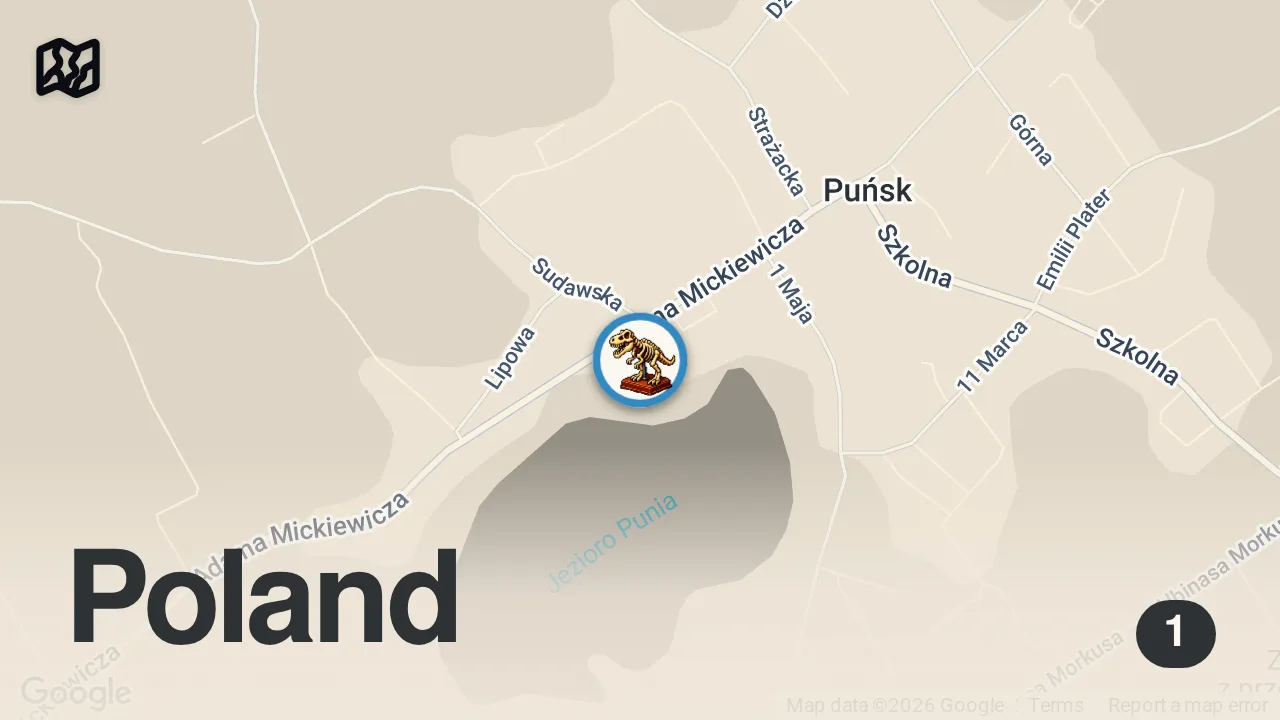Map of 1 spot from Najbardziej litewska wieś w Polsce! Znacie ją? #suwalszczyzna #podlaskie #zwiedzanie #poznajekraje