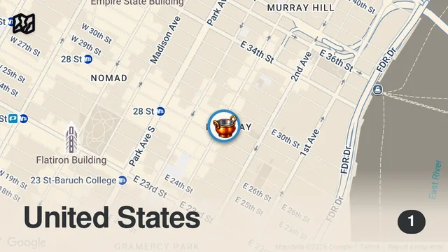 Map of Trying NYC’s most popular new burrito #burrito #nycfood #foodie