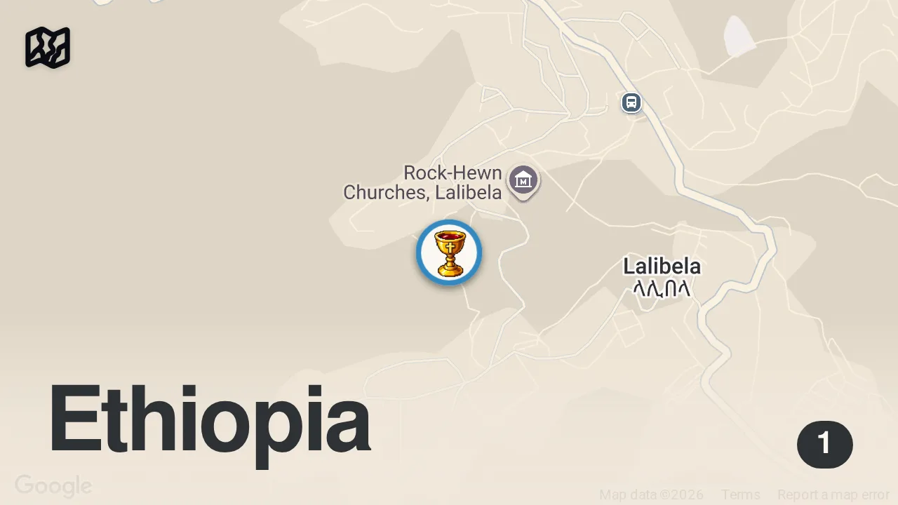 Map of 1 spot from Getting Scammed In The Holiest Place In Africa 🇪🇹 (when kindness meets greed)