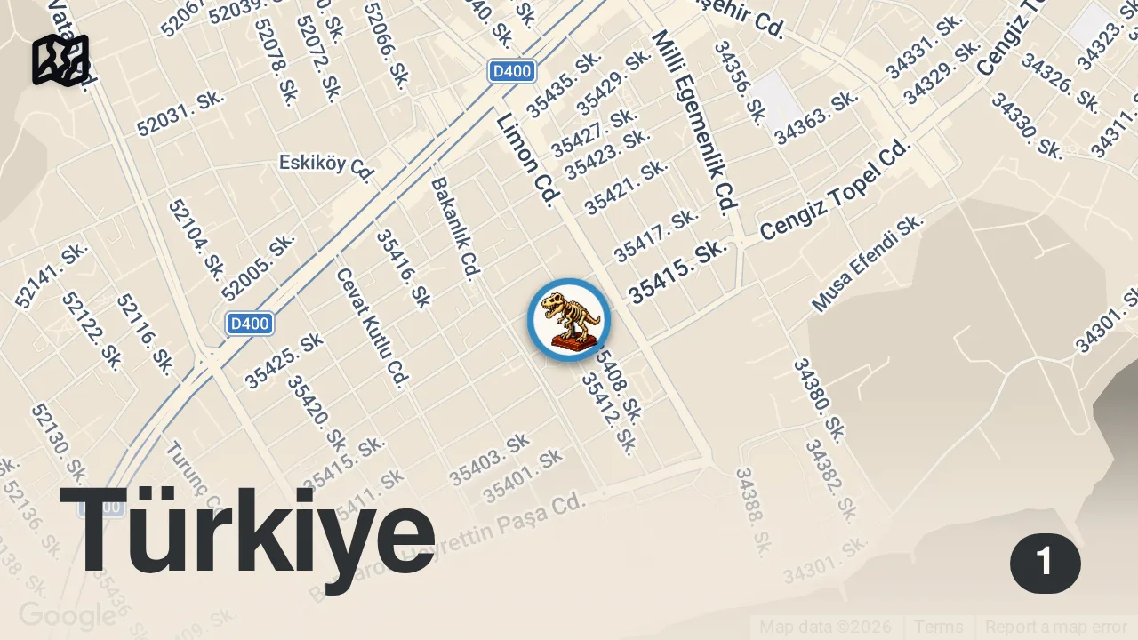 Map of 1 spot from ORİJİNAL MERSİN KEREBİÇ TARİFİ!!!