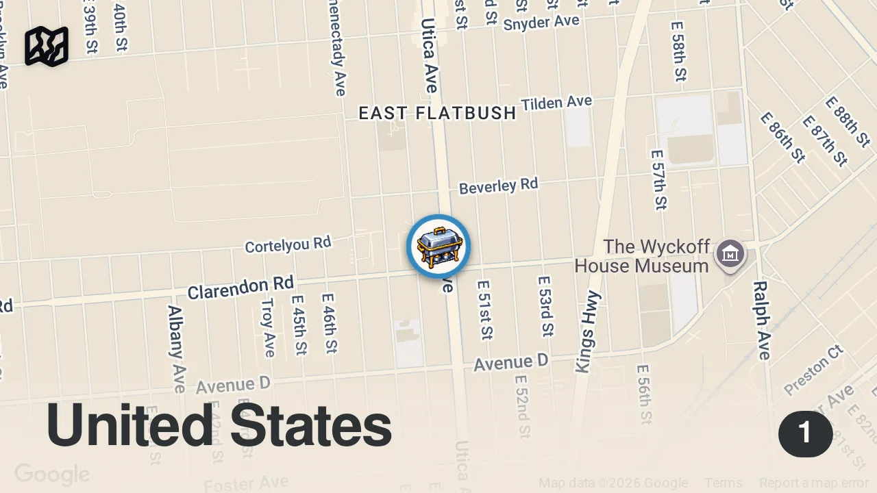Map of 1 spot from Trying One of The Best Soul Food Restaurants In NYC, Black Nile Seafood