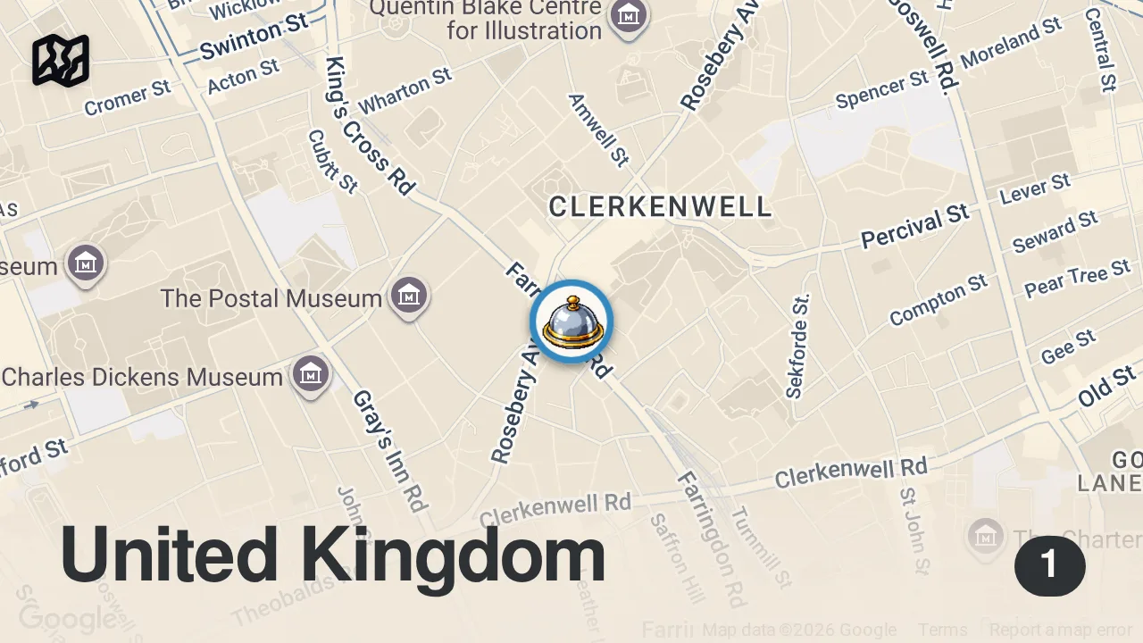 Map of 1 spot from I Tried the Best Chop House in London!! (The Steak Was Insane)