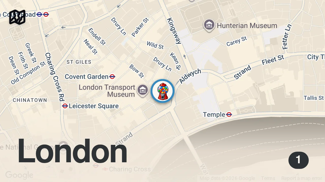 Map of 1 spot from We tried London’s most ridiculous desserts 🧁