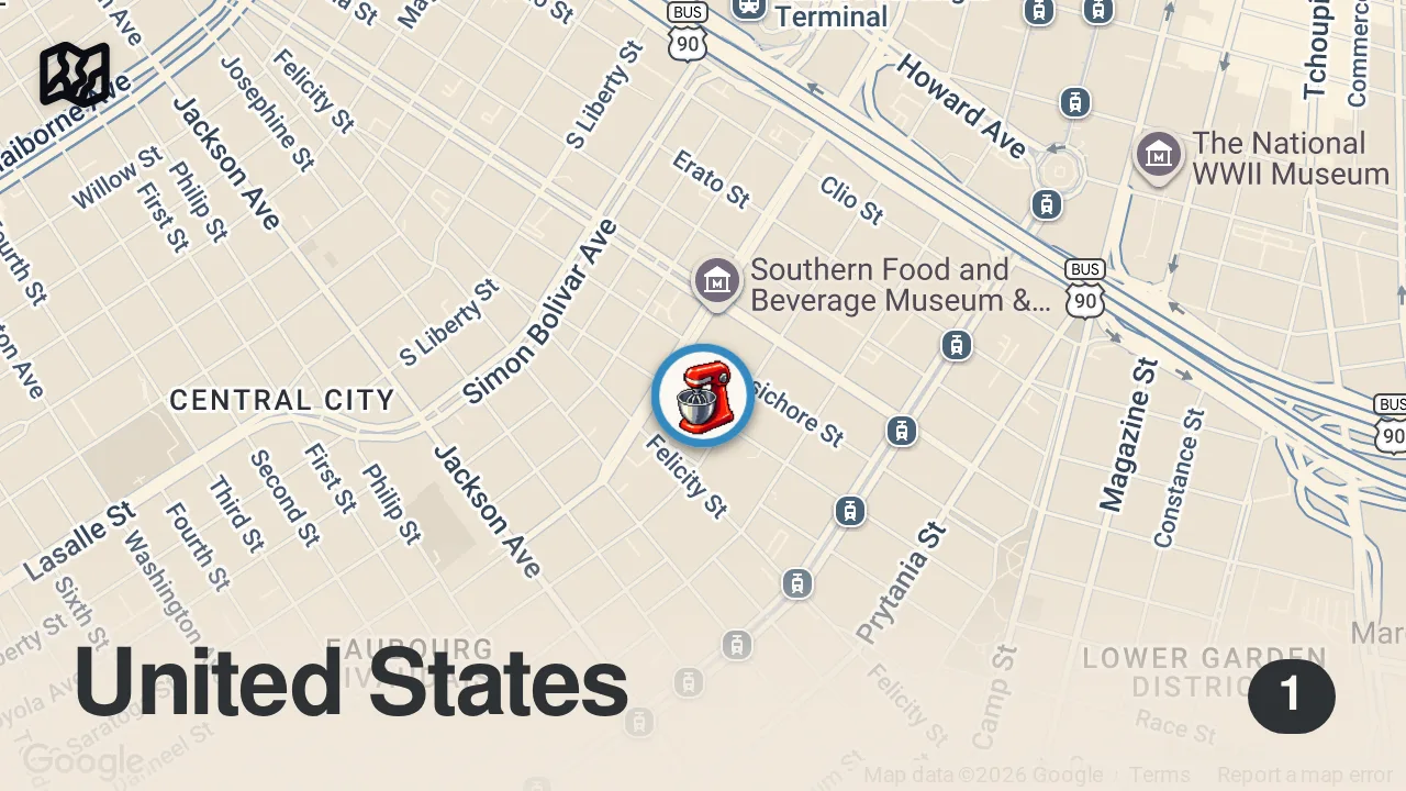 Map of 1 spot from The Most Exciting New Bakery in America Is Hiding in New Orleans — The Experts