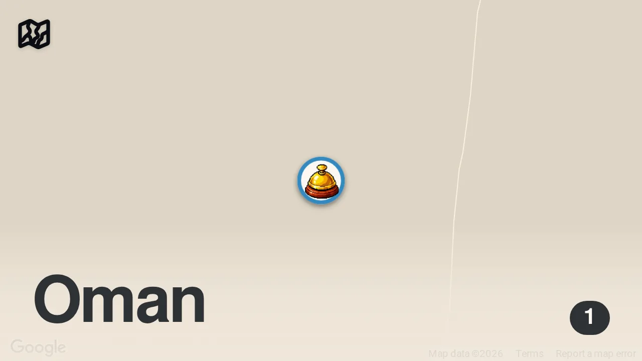 Map of 1 spot from Bedouin Cook and Survive EXTREME HEAT (no rain in years) ๐ด๐ฒ Food in Oman's HOT Desert!