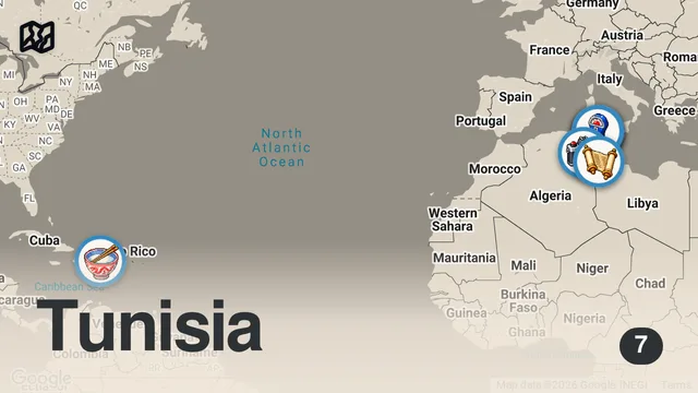 Map of TUNUS’TA NE YENİR!!! DÜNYALARI YEDİM!!!
