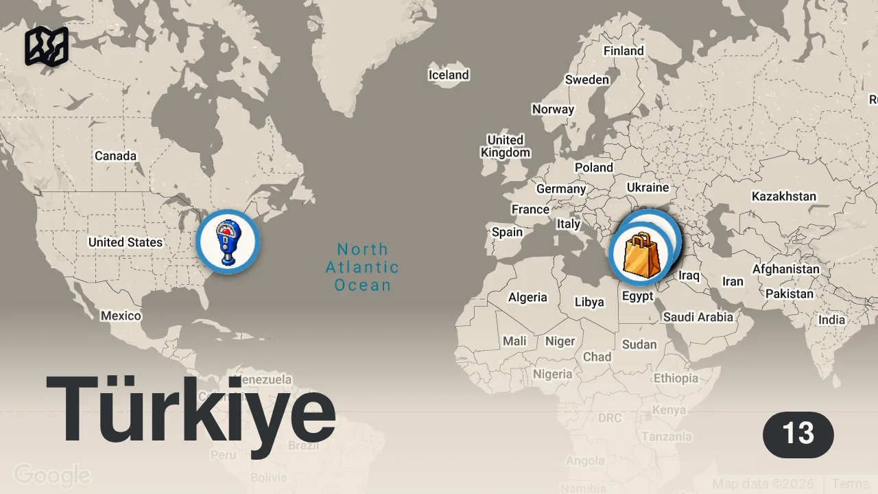 Map of 13 spots from ANKARA SANAYİ LEZZETLERİ!!! 1 GÜNDE DÜNYALARI YEDİM