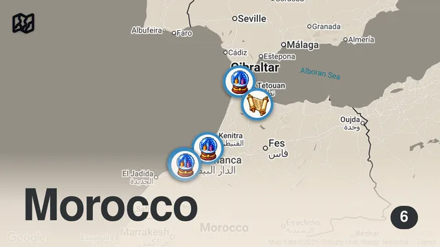 Map of السفر الى المغرب طريقة السفر و المعيشه في المغرب