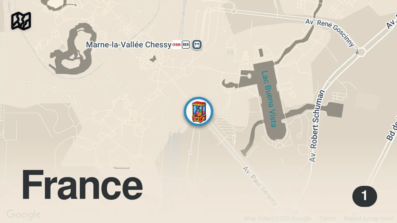 Map of 1 spot from Can I spend a full day at Disneyland Paris without waiting in line?