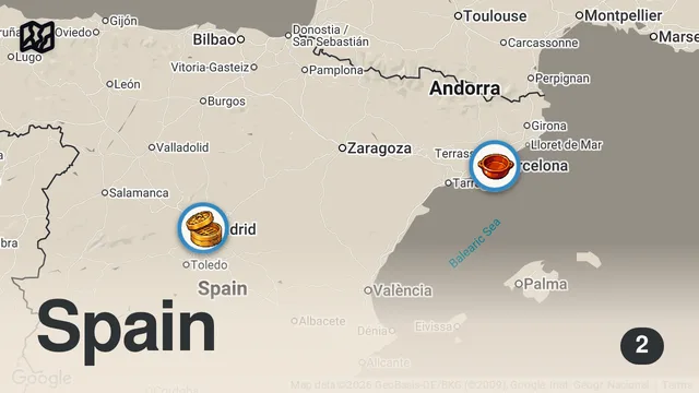 Map of Lay’s has a potato chip restaurant in Spain 😳
