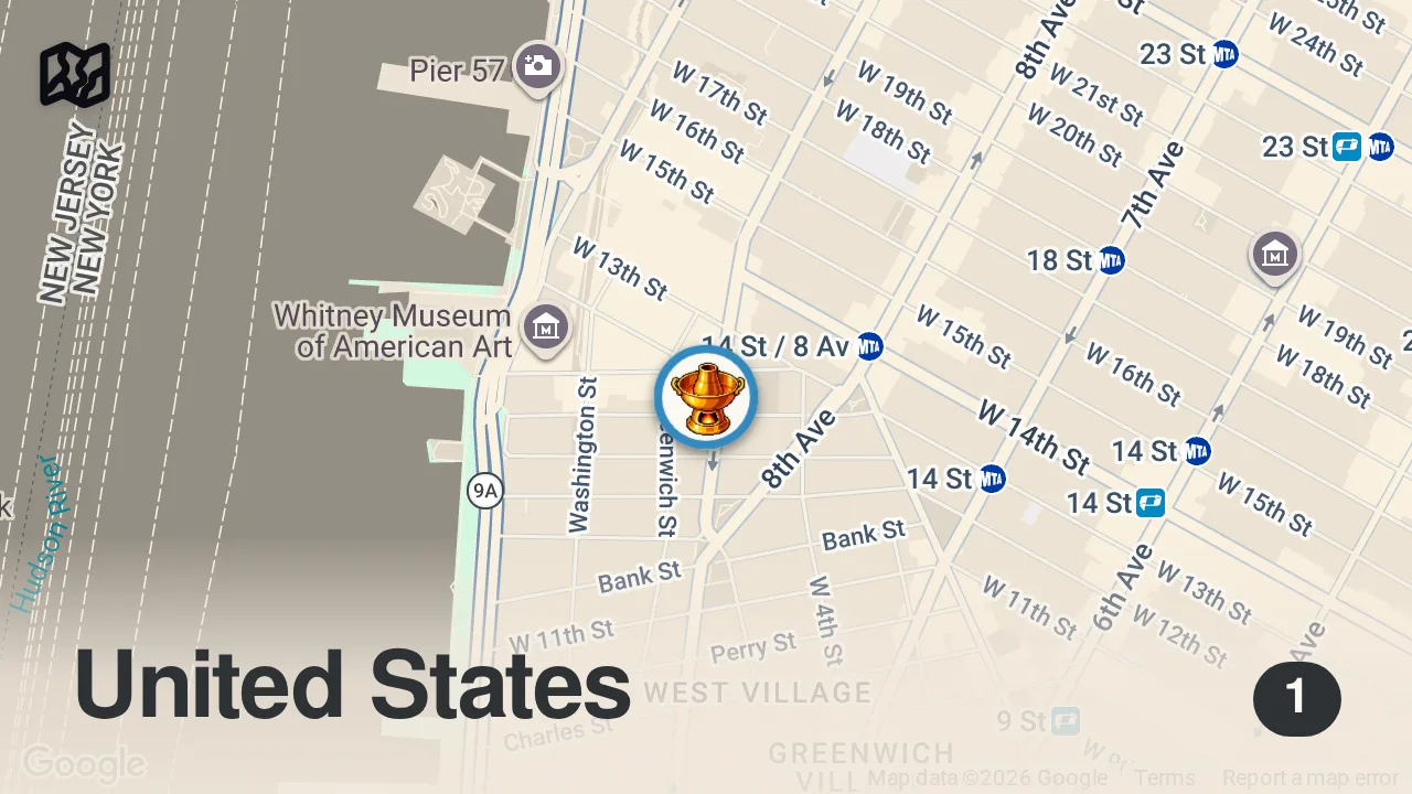 Map of 1 spot from Adam Richman "Diagonally cut sandwiches taste better" #shorts #food