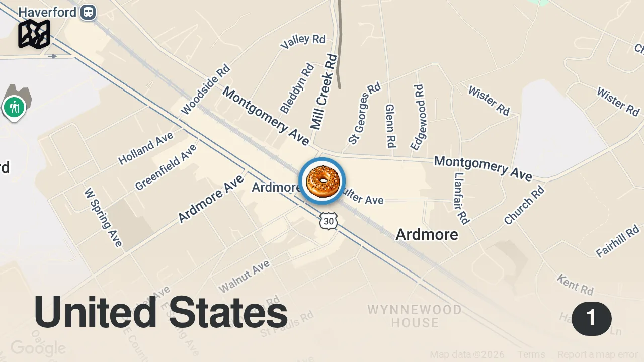 Map of 1 spot from PopUp Bagels Coming To The Philly-Area?!