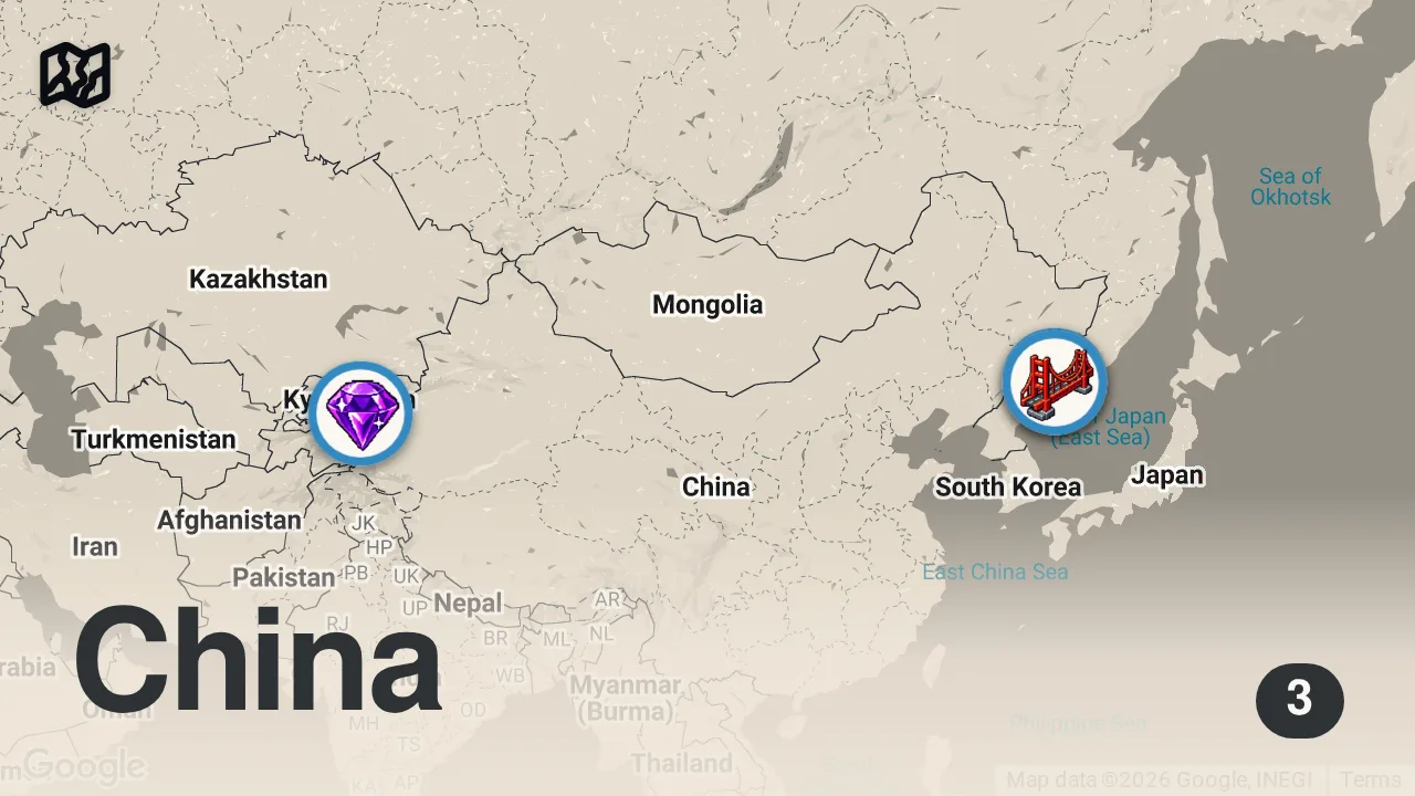 Map of 3 spots from This Is A Border You're Not Supposed To Visit.. (#210)