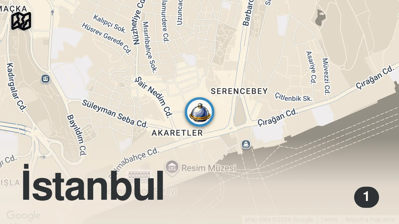 Map of 1 spot from Viral olan Coq Roti gerçekten söylendiği kadar iyi mi? | Abartı Testi #yemek #beşiktaş #foodreview