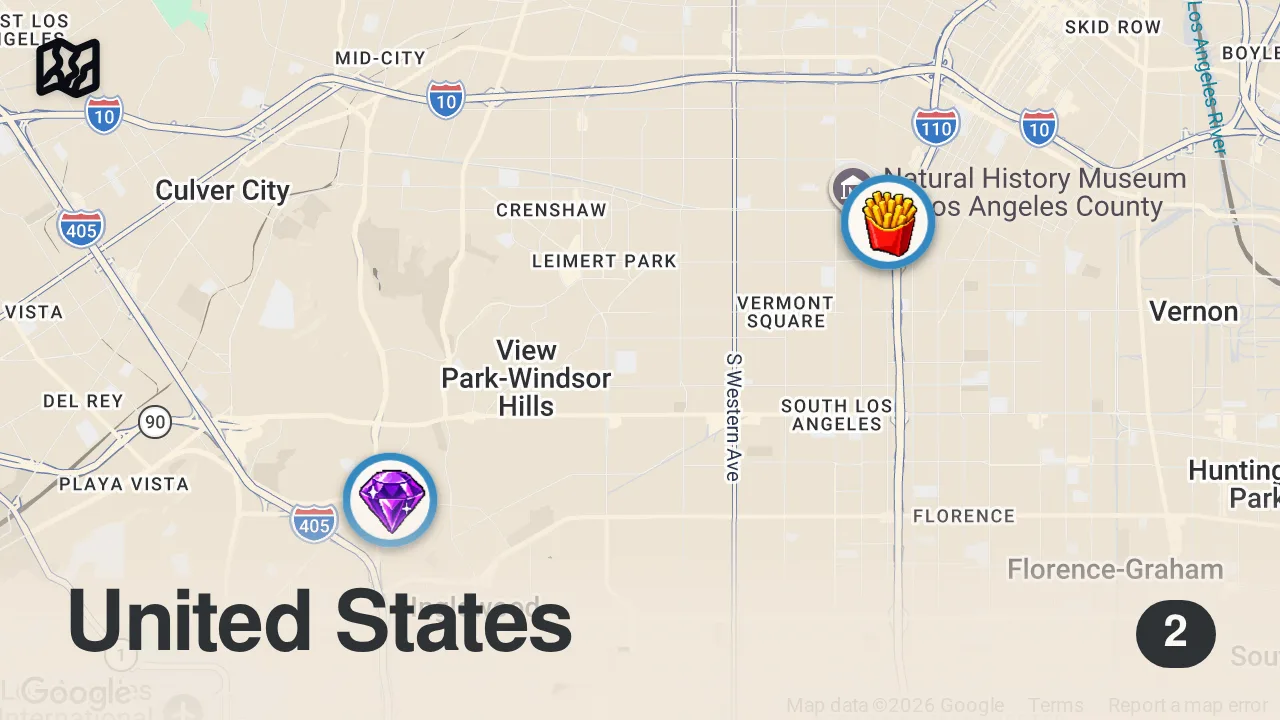 Map of 2 spots from Eating at Kevin Harts NEW Restaurant... *Taste Test*