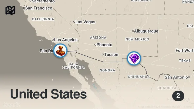 Map of Busting a Drug Smuggling Mother (Full Episode) | To Catch a Smuggler