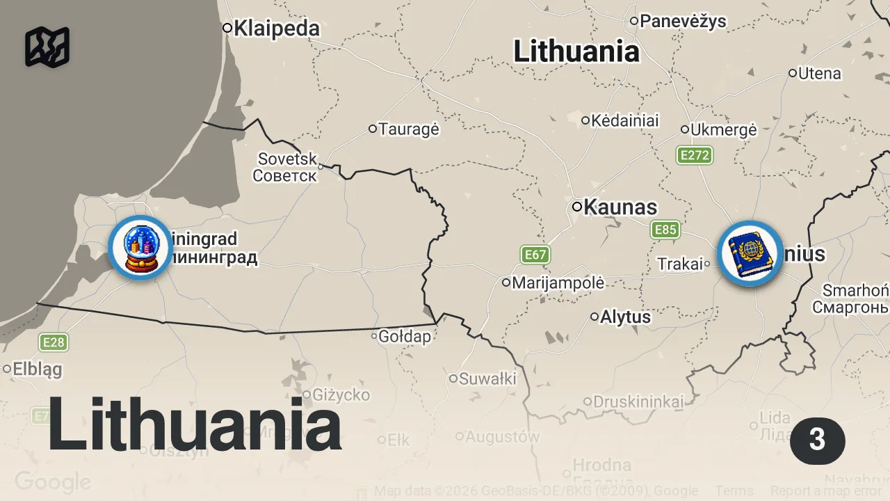 Map of 3 spots from Wat ik zag aan de Russische grens | Pointer