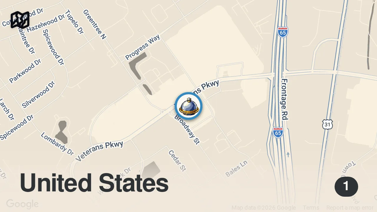 Map of 1 spot from Eating EVERY Item At Wonka Restaurant *iHop*