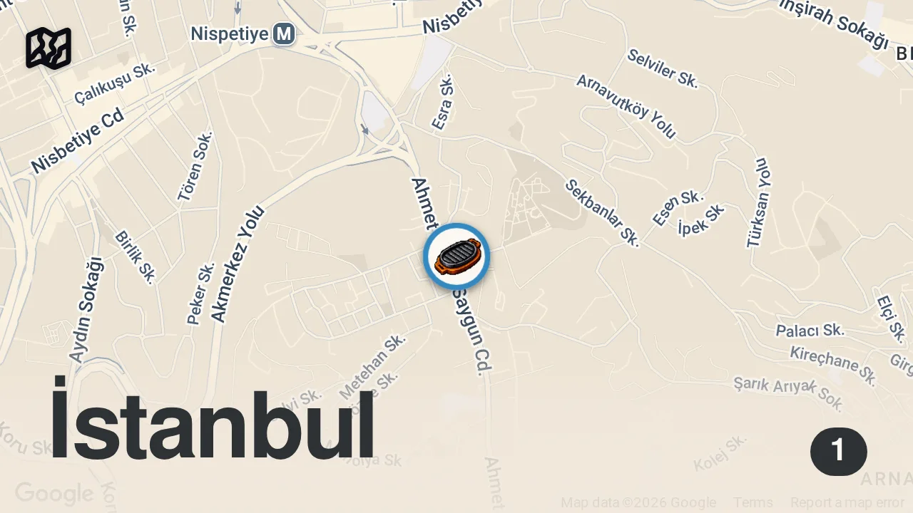 Map of 1 spot from Ulus'ta İddialı Bir Steakhouse Deneyimi 🥩💯 #ayaküstülezzetler #short #shorts