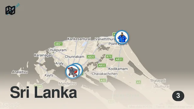 Map of I Got Naked For This Festival & Got Kicked Out From The Crowd - The Nallur Festival In Sri Lanka 🇱🇰