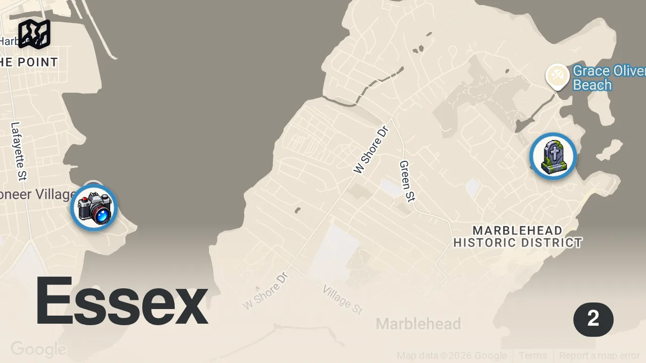 Map of 2 spots from Practical Magic Set-Jetting Guide ๐ช๐งโโ๏ธ