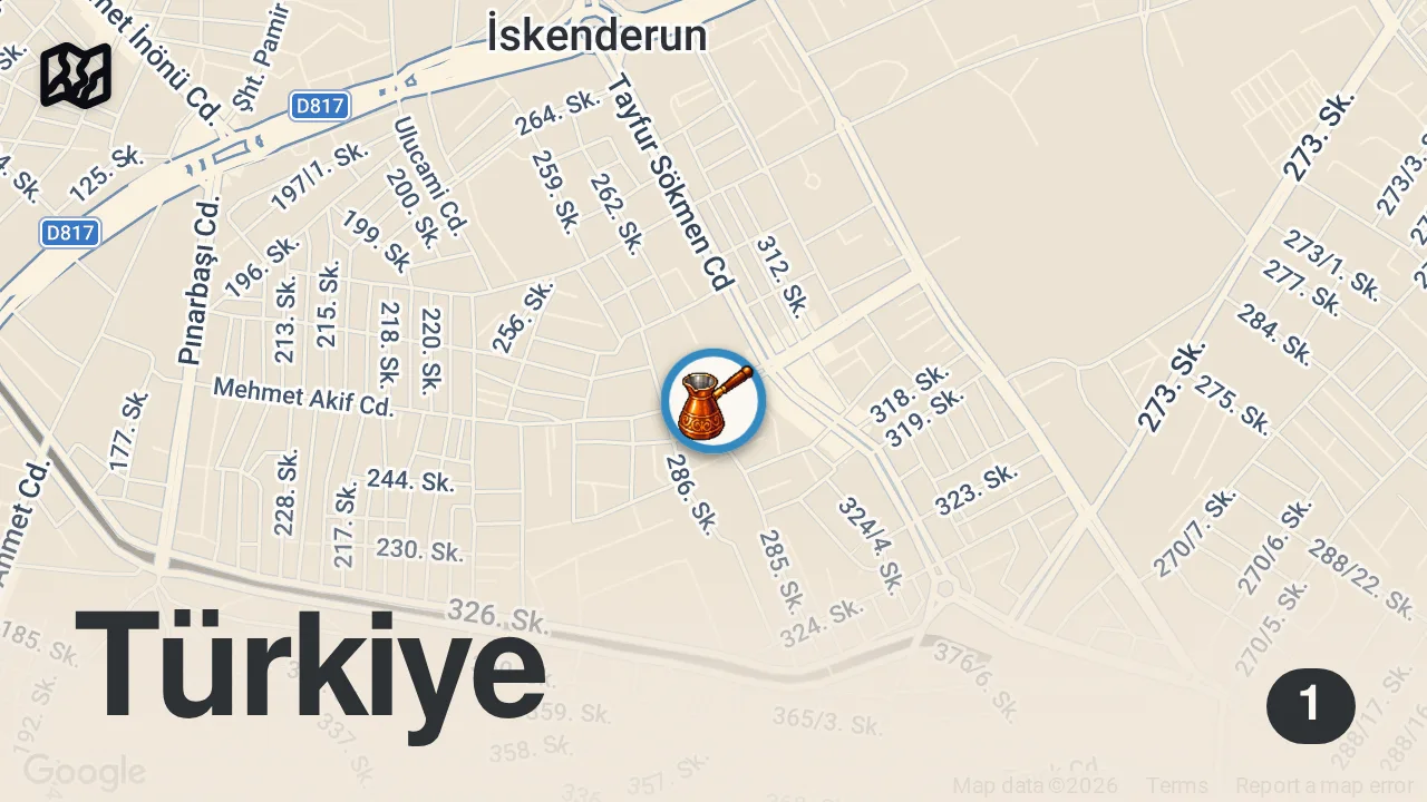 Map of 1 spot from 3 SAATTE 6000 TL SERİSİ!!!
