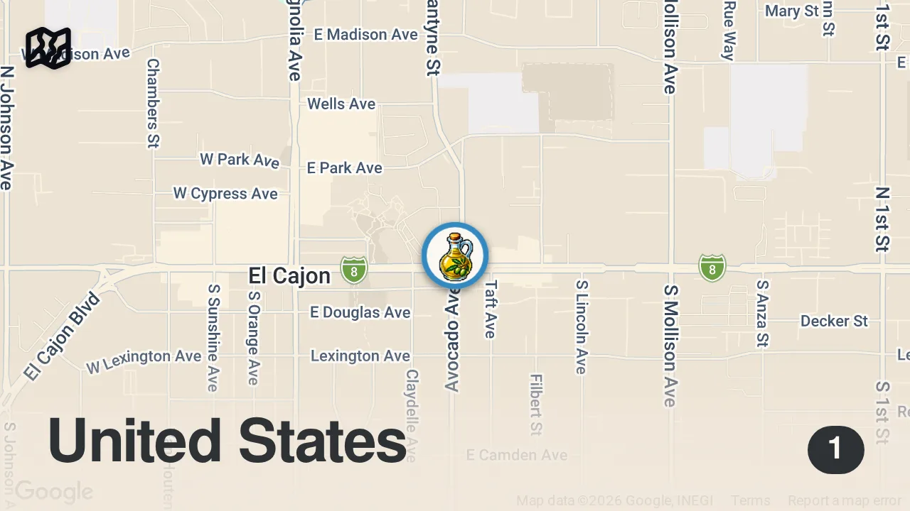 Map of 1 spot from Trying Middle Eastern Food (Mal Al Sham)