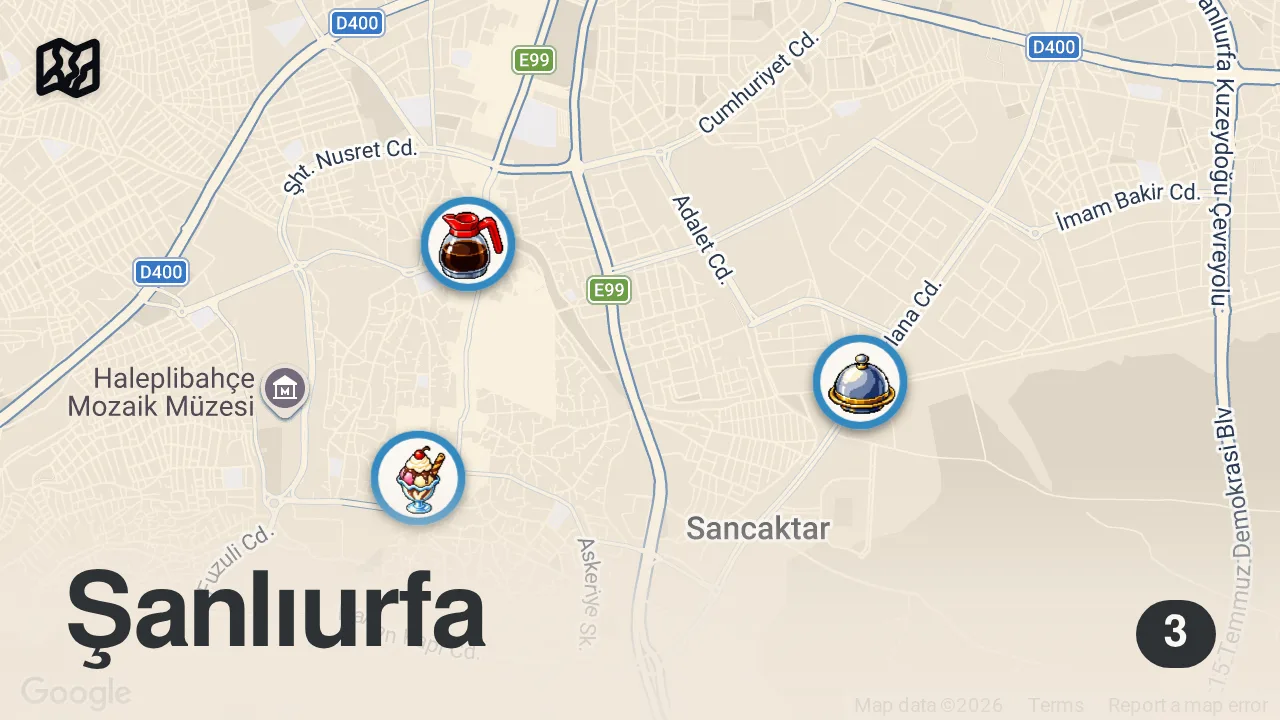 Map of 3 spots from Eyi değil eyi oğlu eyi reklam