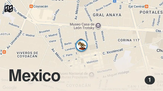 Map of TOP 10 Things to do in MEXICO CITY
