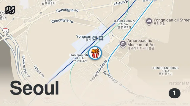 Map of How much it costs to solo-travel through Korea…🤯🤑
